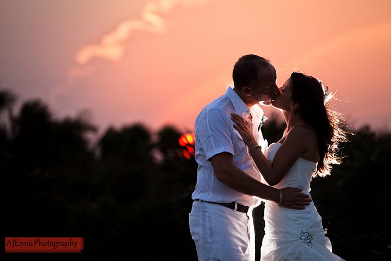 Kissing in the sunset