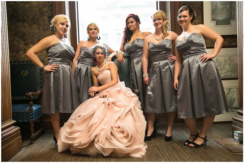 The women side of the bridal party at the corner room of the Millennium Centre