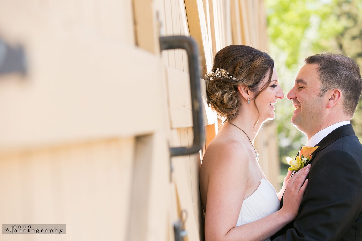 Getting close with the bride and groom at Heritage Park