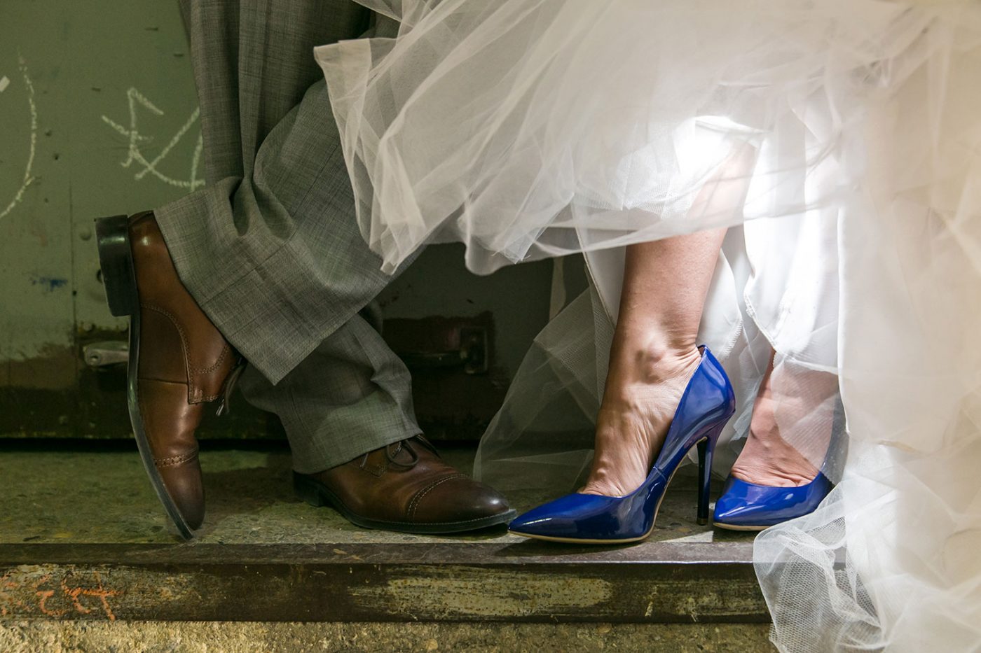 His and her wedding shoes