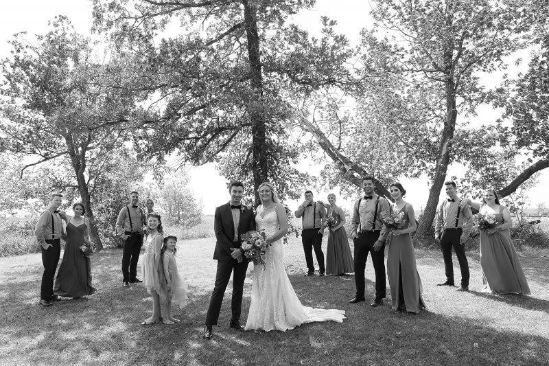 Chynna and Tim and the entire wedding party